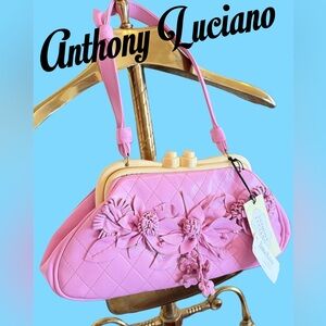 Anthony Luciano Lucite clasp handbag